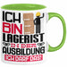 Lagerist Ausbildung Tasse Geschenk Ich Bin Lagerist In Der Ausbildung Ich Darf Das Geschenkidee Spruch Grün Trendation