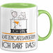 Geschenk für Katzencafégängerin Tasse Lustige Geschenkidee Geburtstag Ich Bin Katzencafégängerin Ich Darf Das Grün Trendation