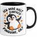 Pinguin Tier Tasse Geschenk Lustige Geschenkidee Spruch Ich Mag Halt Einfach Pinguine Schwarz Trendation
