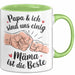 Mama Muttertag Tasse Becher Geschenk Lustige Geschenkidee Spruch Papa Und Ich Sind Uns Einig Mama Ist Die Beste Grün Trendation
