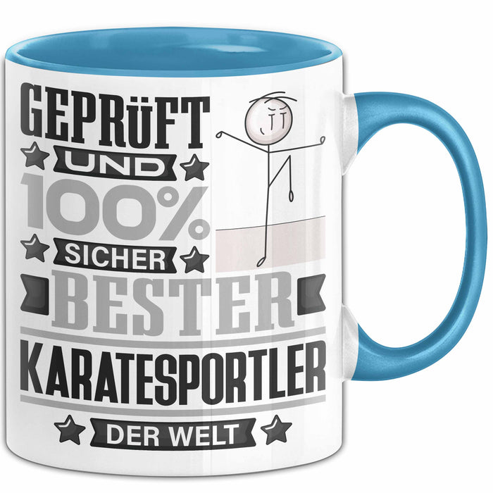 Karatesportler Geschenk Lustiger Spruch für Karatesportler Geschenkidee Bester Karatesportler Der Welt Blau Trendation