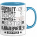 Karatesportler Geschenk Lustiger Spruch für Karatesportler Geschenkidee Bester Karatesportler Der Welt Blau Trendation
