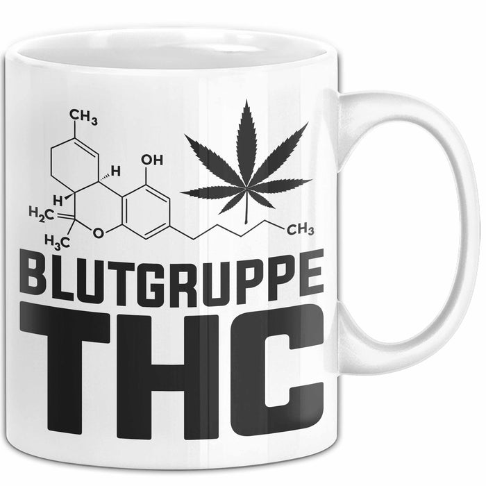 Kiffer Blutgruppe Thc Gras Tasse Geschenk Cannabis Kiffer Geschenkidee