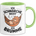 Schlafendes Bier Tasse Geschenk Lustige Geschenkidee Spruch Ich Schnarche Nicht Ich Brumme Grün Trendation