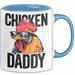 Huhn Tier Bauer Tasse Becher Geschenk Lustige Geschenkidee Spruch Hühnerpapa Blau Trendation
