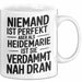 Heidemarie Tasse Geschenk Niemand Ist Perfekt Heidemarie Verdammt Nah Dran Geschenkidee Weiß Trendation