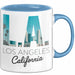 Los Angeles LA Kalifornien USA Tasse Becher Geschenk Lustige Geschenkidee Spruch Blau Trendation