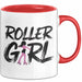 Rollschuh Skater Tasse Geschenk Rollergirl Skating Geschenkidee Lustig Rot Trendation