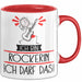 Geschenk für Rockerin Tasse Lustige Geschenkidee Geburtstag Ich Bin Rockerin Ich Darf Das Rot Trendation