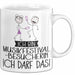 Geschenk für Musikfestival-Besucherin Tasse Lustige Geschenkidee Geburtstag Ich Bin Musikfestival-Besucherin Ich Darf Das Weiß Trendation