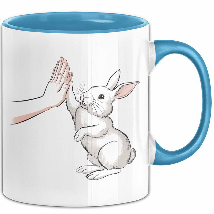 Hasen Papa Mama Tasse Geschenkidee Für Hasen-Liebhaber Und Besitzer Blau Trendation
