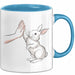 Hasen Papa Mama Tasse Geschenkidee Für Hasen-Liebhaber Und Besitzer Blau Trendation