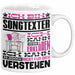 Songtexter Geschenk Tasse Lustige Geschenkdiee für einen Songtexter Geburtstag Ich Bin Songtexter Ich Kann Es Dir Erklären Aber Nicht Für Dich Verstehen Weiß Trendation
