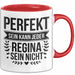 Regina Tasse Geschenk Perfekt Sein Kann Jeder Geschenkidee Geburtstag Rot Trendation