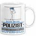 Polizist Geschenk Tasse Ich Bin Polizist Aber Sag Doch Einfach Superheld Lustige Geschenkdiee für Polizist Kaffee-Becher Weiß Trendation