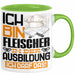 Fleischer Ausbildung Tasse Geschenk Ich Bin Fleischer In Der Ausbildung Ich Darf Das Geschenkidee Spruch Grün Trendation