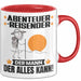 Abenteurreisender Tasse Geschenk für Abenteurreisender Der Mann Der Alles Kann Geschenkidee zum Geburtstag Rot Trendation