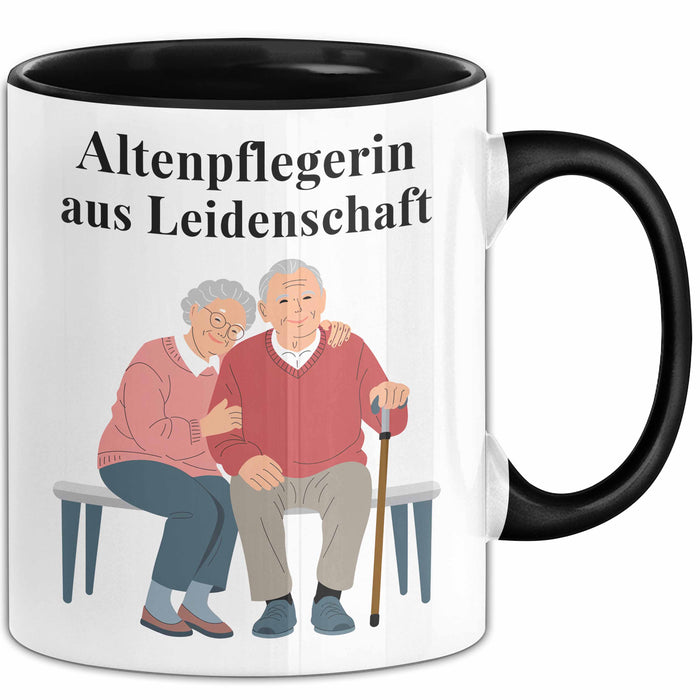Krankenschwester Pflege Betreuung Tasse Geschenk Lustige Geschenkidee Spruch Altenpflegerin Aus Leidenschaft Trendation