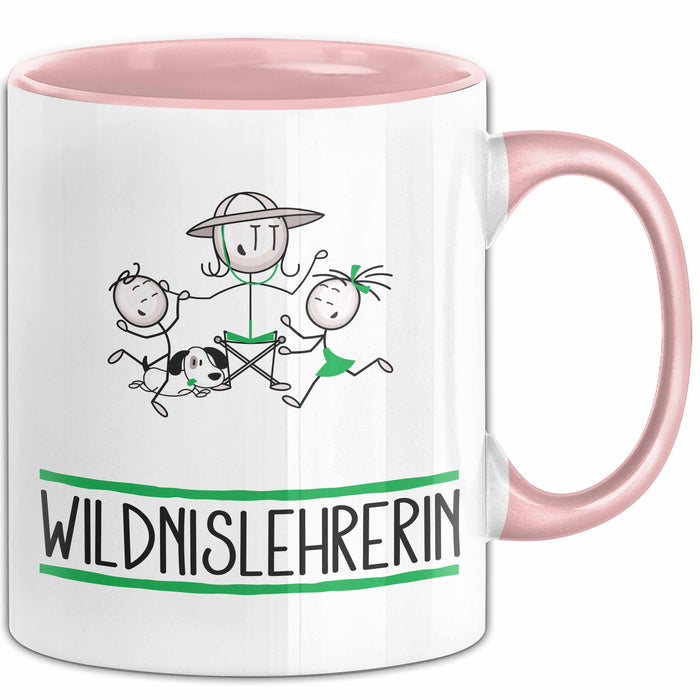 Geschenk für Wildnislehrerin Tasse Lustige Geschenkidee Geburtstag Ich Bin Wildnislehrerin Ich Darf Das Rosa Trendation