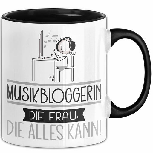 Musikbloggerin Geschenk Tasse Becher Die Frau Die Allen Kann Geschenkidee für eine Musikbloggerin Lustig Trendation