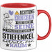 Stiefenkel Geschenk Tasse Lustiger Spruch Erheben Sie Sich Der Stiefenkel Betritt den Raum Rot Trendation