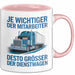 LKW Fahrer Tasse Geschenk Lustige Geschenkidee Spruch Je Wichtiger Der Mitarbeiter Desto Größer Rosa Trendation