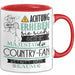 Country-Fan Tasse Geschenk Lustiger Spruch Bitte Erheben Sie Sich Seine Majestät Die Country-Fan Betritt Den Raum Rot Trendation