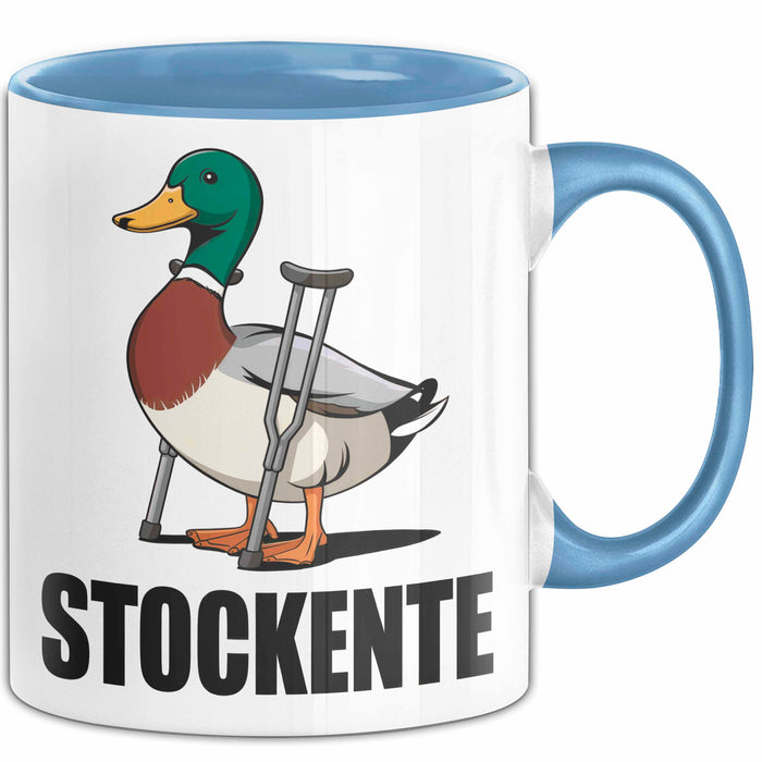 Stockente Tasse Geschenk Lustige Geschenkidee Spruch Stockente Blau Trendation