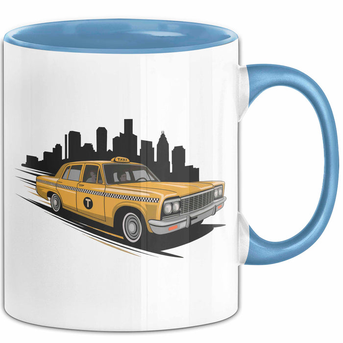 Taxifahrer Tasse Geschenkidee Berufskraftfahrer Lustiger Geschenkidee Lustig Blau Trendation