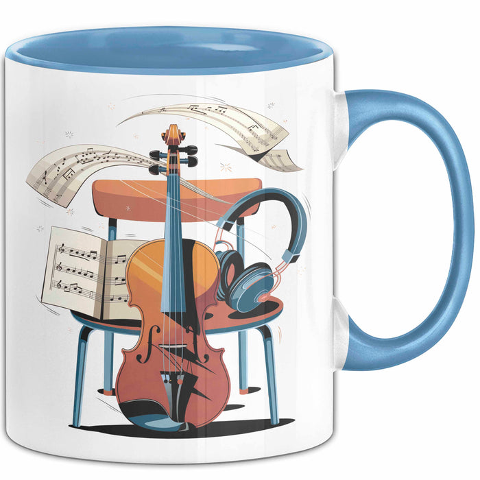 Musikstudent Tasse Geschenk Lustige Geschenkidee Spruch Für Übungs Krieger Blau Trendation