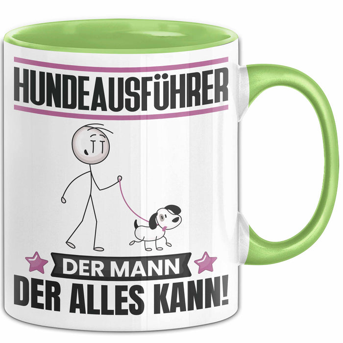 Hundeausführer Tasse Geschenk für Hundeausführer Der Mann Der Alles Kann Geschenkidee zum Geburtstag Grün Trendation