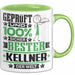 Kellner Geschenk Lustiger Spruch für Kellner Geschenkidee Bester Kellner Der Welt Grün Trendation
