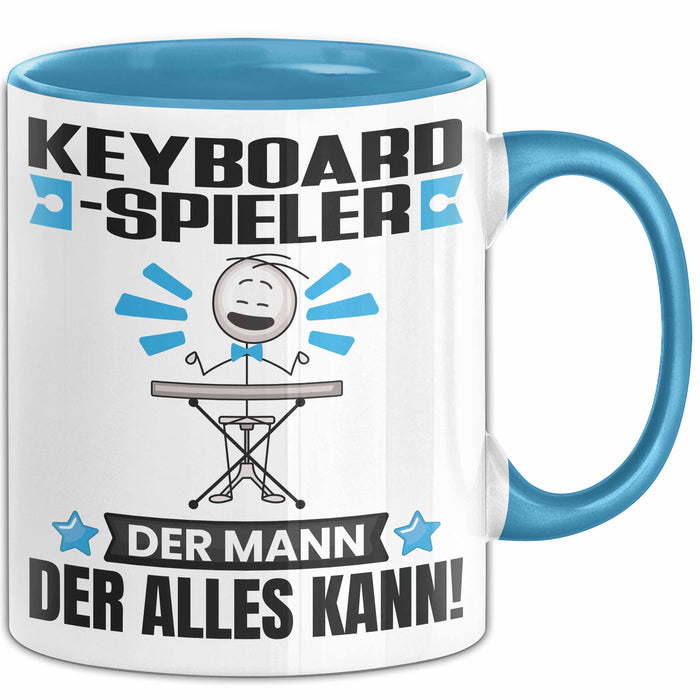 Keyboard-Spieler Tasse Geschenk für Keyboard-Spieler Der Mann Der Alles Kann Geschenkidee zum Geburtstag Blau Trendation