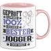 Jogger Geschenk Lustiger Spruch für Jogger Geschenkidee Bester Jogger Der Welt Rosa Trendation