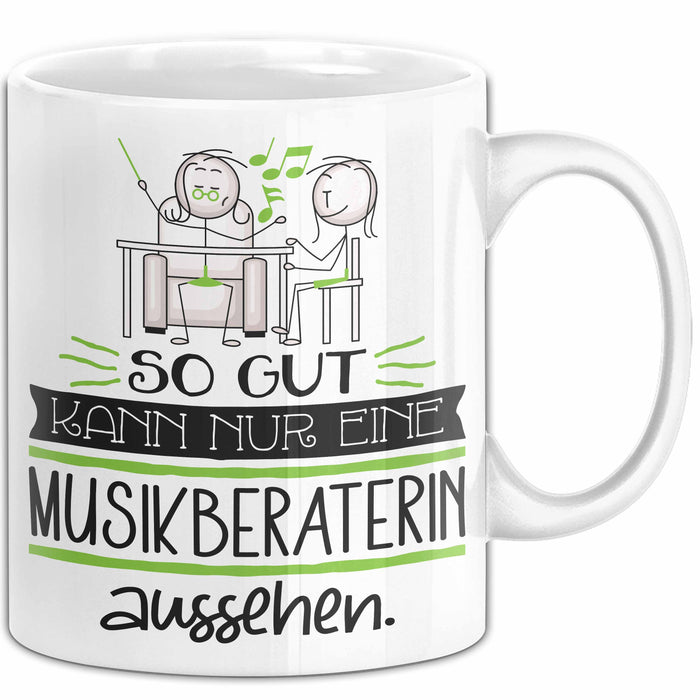 Musikberaterin Geschenk Tasse So Gut Kann Nur Eine Musikberaterin Aussehen Geschenkidee Geburtstag Weihnachten Lustig Weiß Trendation