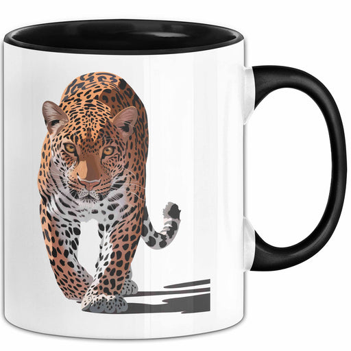 Leopard Tier Tasse Geschenk Lustige Geschenkidee Spruch Schwarz Trendation