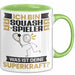 Squash-Spieler Tasse Geschenk für Squash-Spieler Geburtstag Lustiger Spruch Kaffee-Becher Was Ist Deine Superkraft Grün Trendation