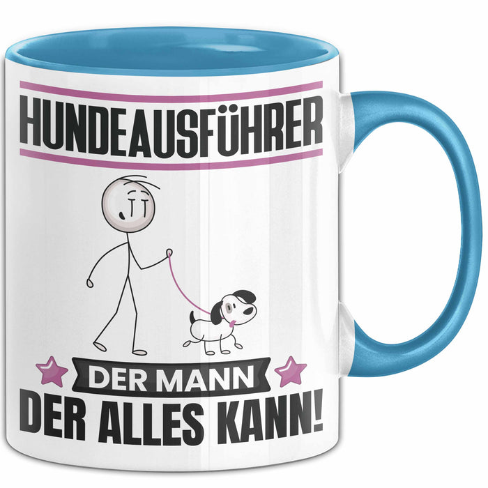 Hundeausführer Tasse Geschenk für Hundeausführer Der Mann Der Alles Kann Geschenkidee zum Geburtstag Blau Trendation
