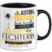 Fechterin Tasse Geschenk Lustiger Spruch Bitte Erheben Sie Sich Seine Majestät Die Fechterin Betritt Den Raum Schwarz Trendation