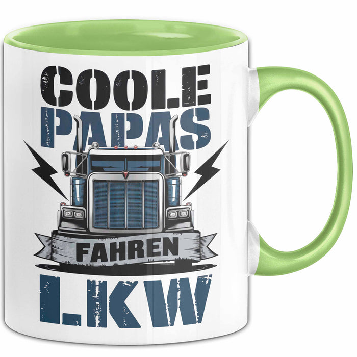 Lkw Fahrer Trucker Tasse Geschenk Lustige Geschenkidee Spruch Coole Papas Fahren Lkw Grün Trendation