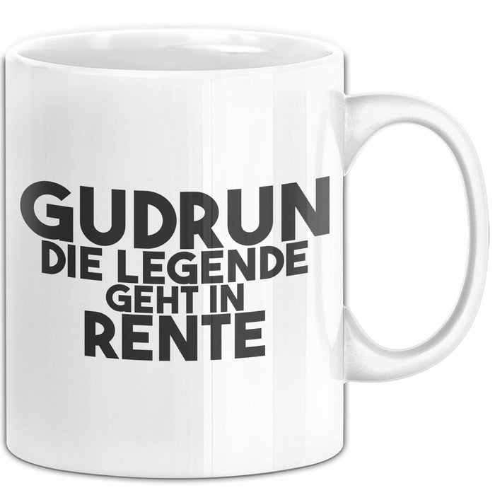 Gudrun Tasse Gudrun – Die Legende Geht In Rente Geschenk