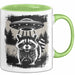 Waschbär Tierliebhaber UFO Alien Tasse Geschenk Lustige Geschenkidee Spruch Grün Trendation