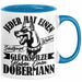 Dobermann-Besitzer Tasse Geschenk Dobermann Geschenkidee Herrchen Frauchen Jeder Hat Einen Schutzengel Blau Trendation