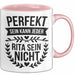 Rita Tasse Geschenk Perfekt Sein Kann Jeder Geschenkidee Geburtstag Rosa Trendation