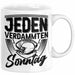 American Football Tasse Geschenk Jeden verdammten Sonntag American Football-Spieler Geschenkidee Kaffee-Becher Weiß Trendation