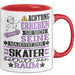 Skater Geschenk Tasse Lustiger Spruch Erheben Sie Sich Der Skater Betritt den Raum Rot Trendation