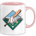 Baseballspieler Tasse Geschenkidee für Baseballliebhaber Rosa Trendation