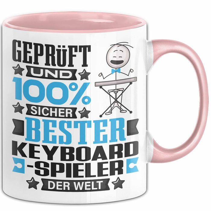 Keyboard-Spieler Geschenk Lustiger Spruch für Keyboard-Spieler Geschenkidee Bester Keyboard-Spieler Der Welt Rosa Trendation