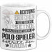 Polo-Spieler Geschenk Tasse Lustiger Spruch Erheben Sie Sich Der Polo-Spieler Betritt den Raum Weiß Trendation
