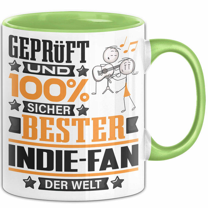 Indie-Fan Geschenk Lustiger Spruch für Indie-Fan Geschenkidee Bester Indie-Fan Der Welt Grün Trendation